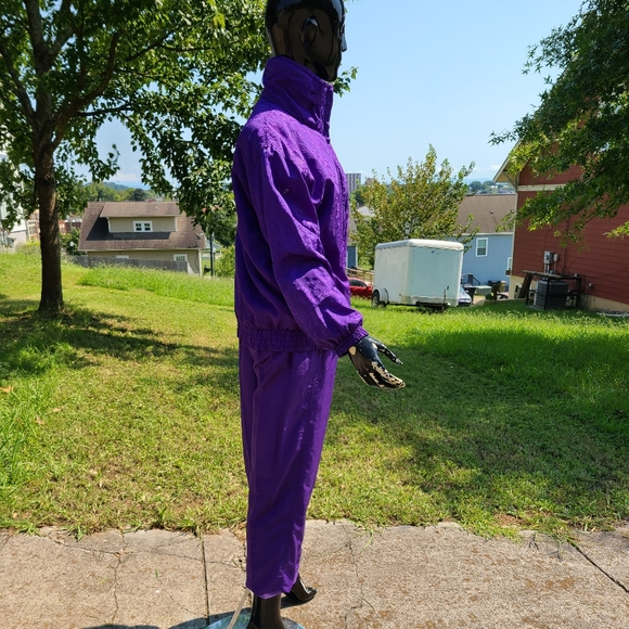 SOLD Vintage Out Brook Purple Windbreaker Track Suit - Picture 4 of 10